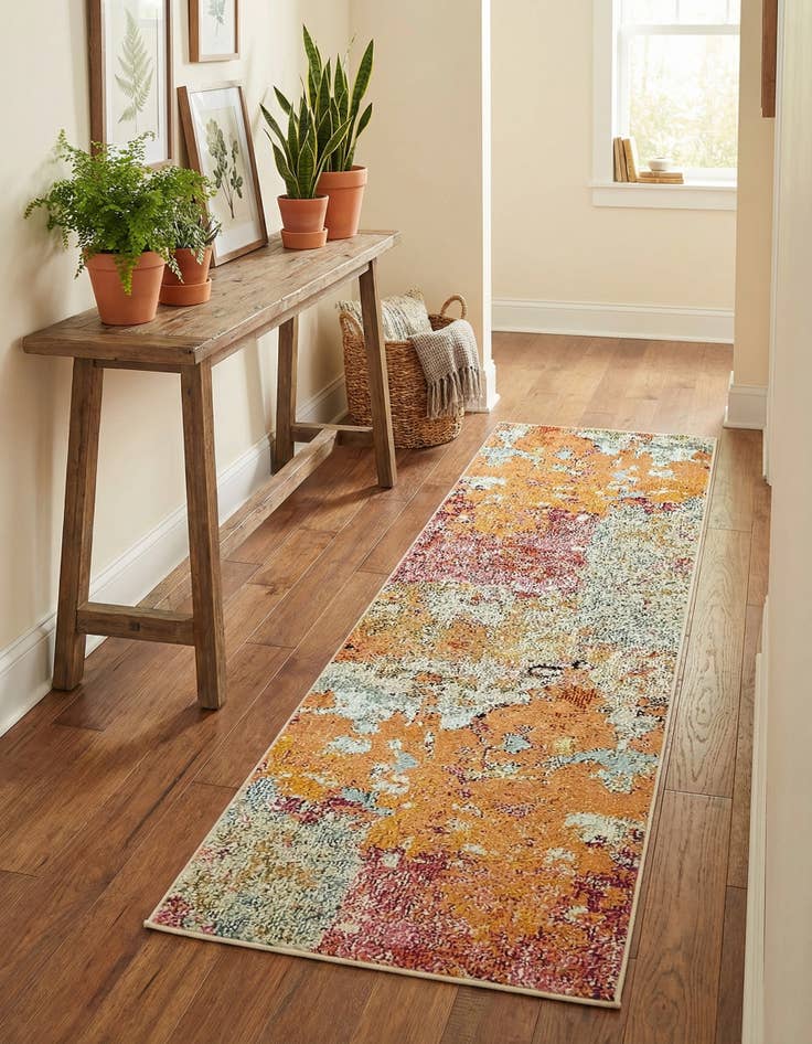 Detail image of  2' 2 x 6' 9  Washable Theia Runner Rug