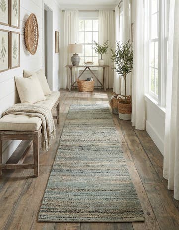 2' 7 x 12' Hand Woven Palm Beach Jute Runner Rug
