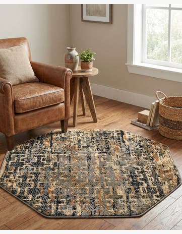 3' 3 x 3' 3 Saturn Octagon Rug