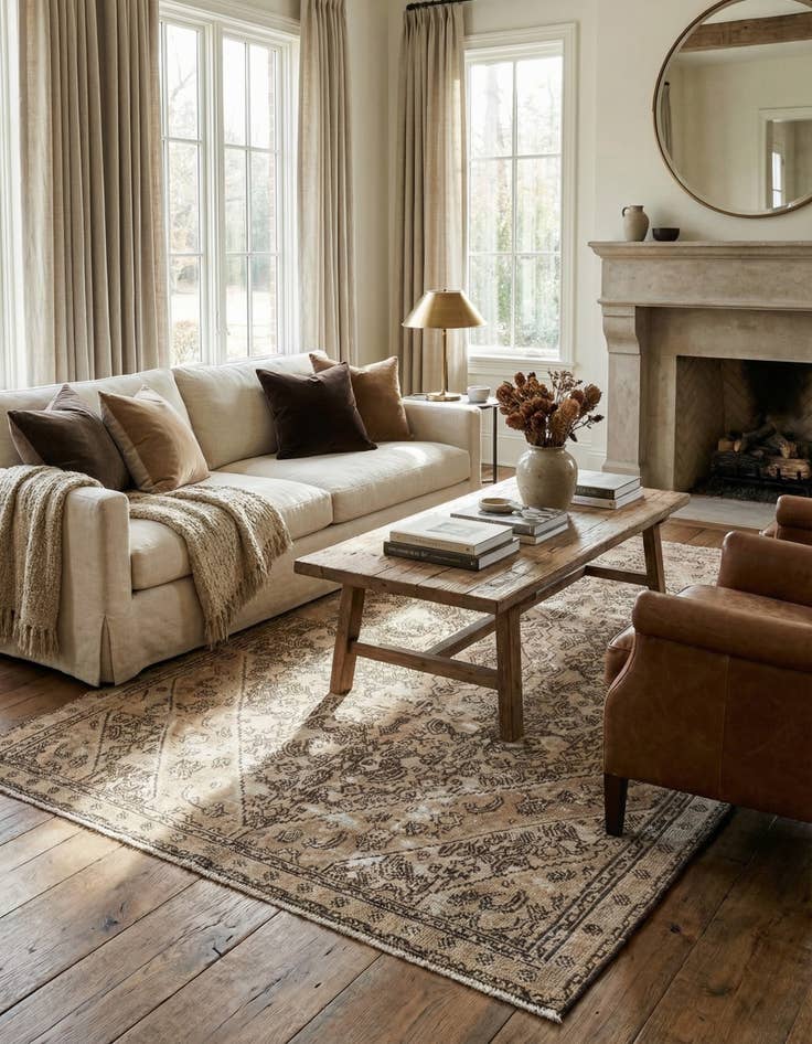 Detail image of 5' 5 x 8' 2  Hand Knotted Ultra Vintage Persian Wool Rug