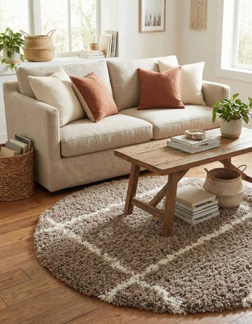 5' x 5' Infinity Shag Round Rug