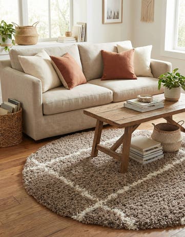 5' x 5' Infinity Shag Round Rug