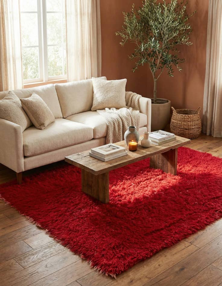 Detail image of 6' x 7' 5  Hand Knotted Moroccan Wool Rug