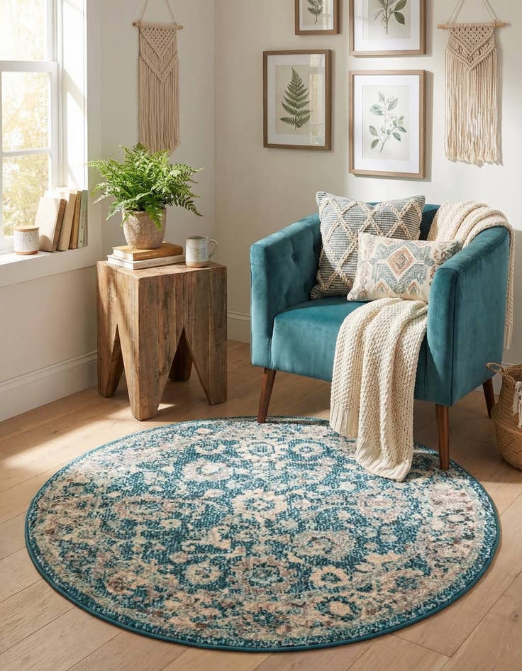 Detail image of 3' x 3' Carrington Round Rug