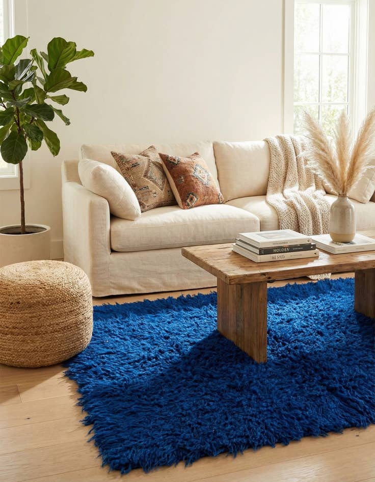 Detail image of  3' x 4'  Hand Knotted Moroccan Wool Rug