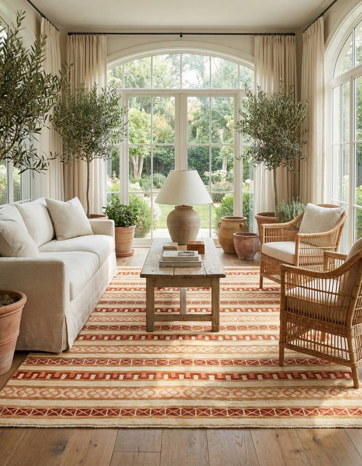 Detail image of 5' 9 x 8' 10  Hand Knotted Modern Ziegler Rug