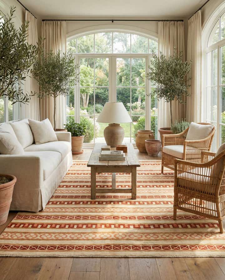 5' 9 x 8' 10 Hand Knotted Modern Ziegler Rug
