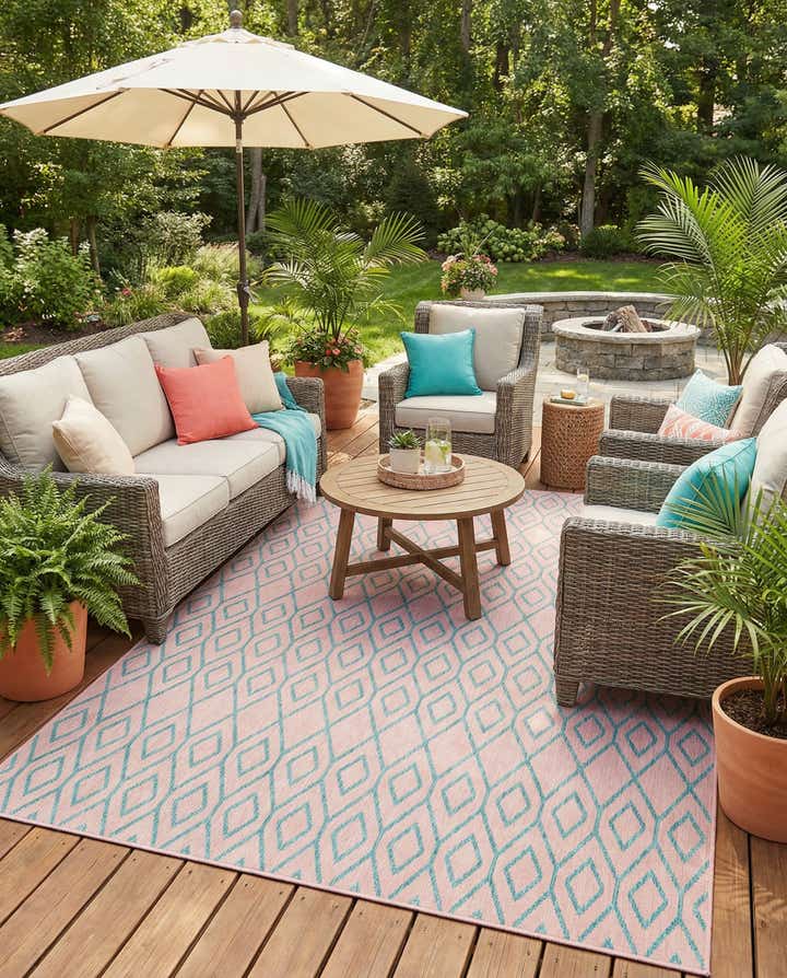 9' x 12' Easy-Clean Jill Zarin Turks and Caicos Indoor / Outdoor Rug