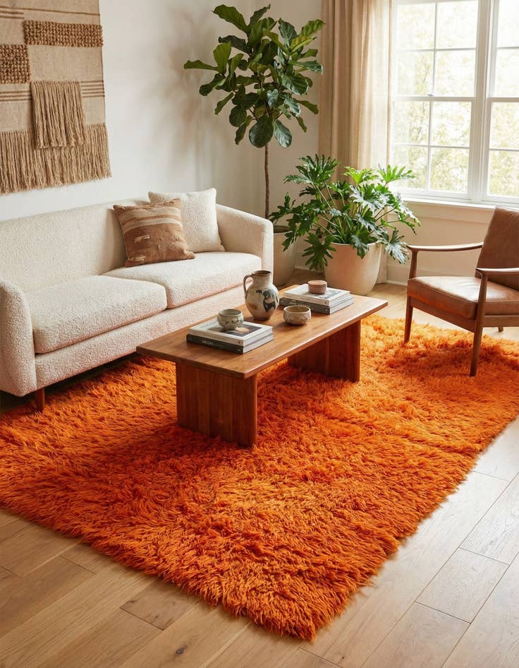 Detail image of 5' 2 x 7' 10 Hand Knotted Moroccan Wool Rug