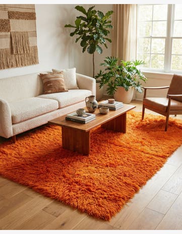 5' 2 x 7' 10 Hand Knotted Moroccan Wool Rug