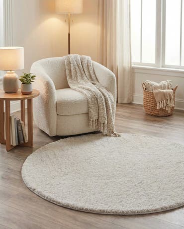  3' 3 x 3' 3 Jill Zarin Shaggy Chic Round Rug