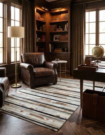5' 1 x 8' 1 Cowhide - Patchwork Rug