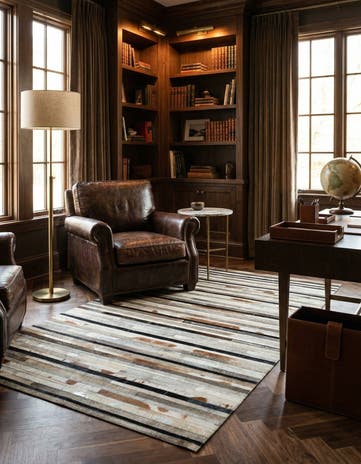 5' 1 x 8' 1 Cowhide - Patchwork Rug