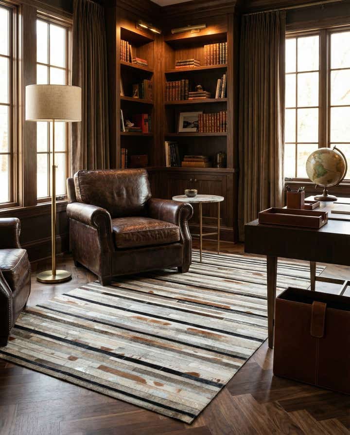 5' 1 x 8' 1 Cowhide - Patchwork Rug