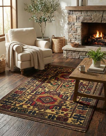 2' 10 x 4' 7 Hand Knotted Sumak Wool Rug
