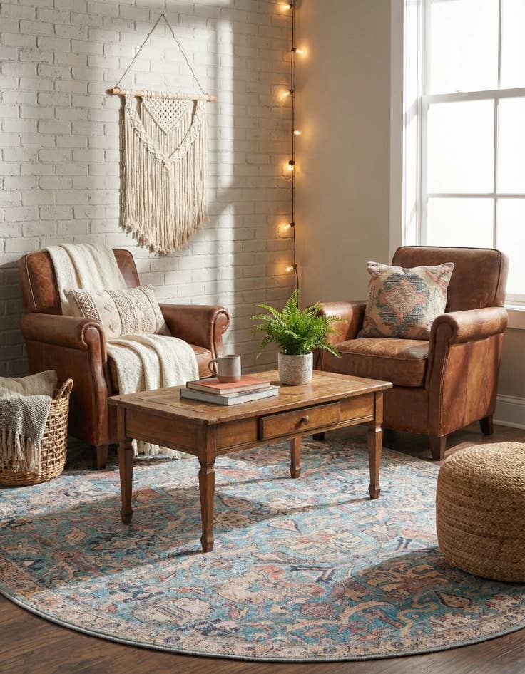 Detail image of 4' x 6'  Washable Nostalgia Oval Rug