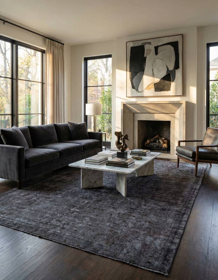 Detail image of  7' x 10' 6  Hand Knotted Ultra Vintage Persian Wool Rug