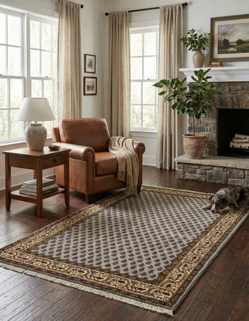 3' x 5' 4 Hand Knotted Mir Wool Rug
