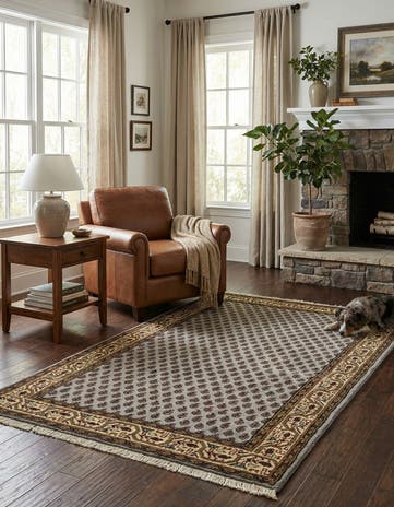 3' x 5' 4 Hand Knotted Mir Wool Rug