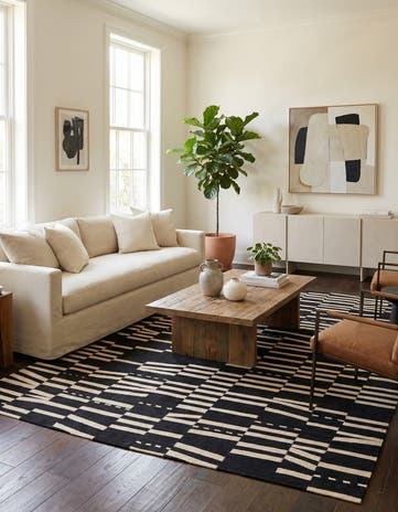 6' 8 x 9' 8 Hand Woven Kilim Modern Wool Rug