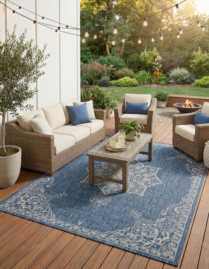 7' 10 x 10' Easy-Clean Traditional Indoor / Ou...