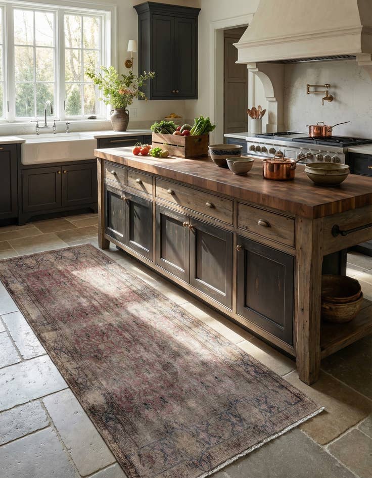 Detail image of 4' 9 x 8' 4 Vintage Wool Rug