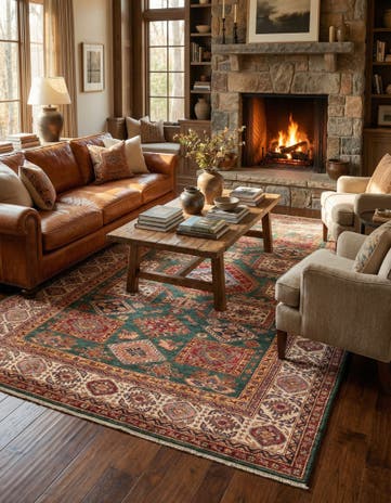 6' 6 x 9' 5 Hand Knotted Kazak Oriental Rug