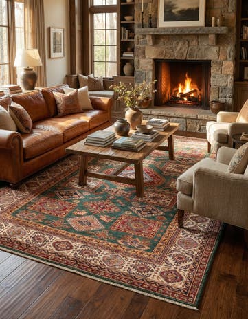 6' 6 x 9' 5 Hand Knotted Kazak Oriental Rug