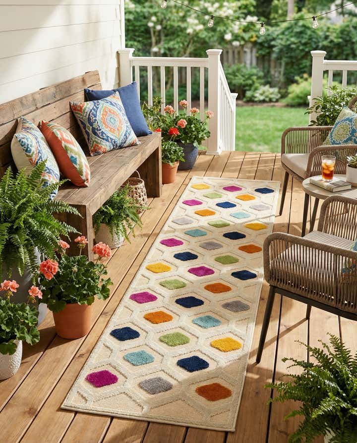 2' x 10' Easy-Clean Aruba Indoor / Outdoor Runner Rug