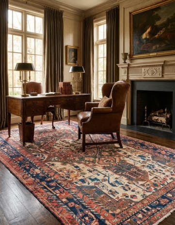 5' 3 x 9' 1 Hand Knotted Ultra Vintage Persian Wool Rug