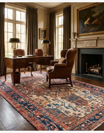 5' 3 x 9' 1 Hand Knotted Ultra Vintage Persian Wool Rug