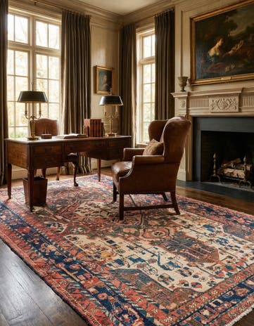 5' 3 x 9' 1 Hand Knotted Ultra Vintage Persian Wool Rug