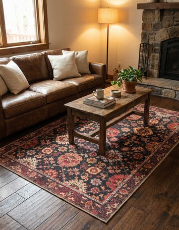 4' 1 x 6' 1 Washable Timeless Rug