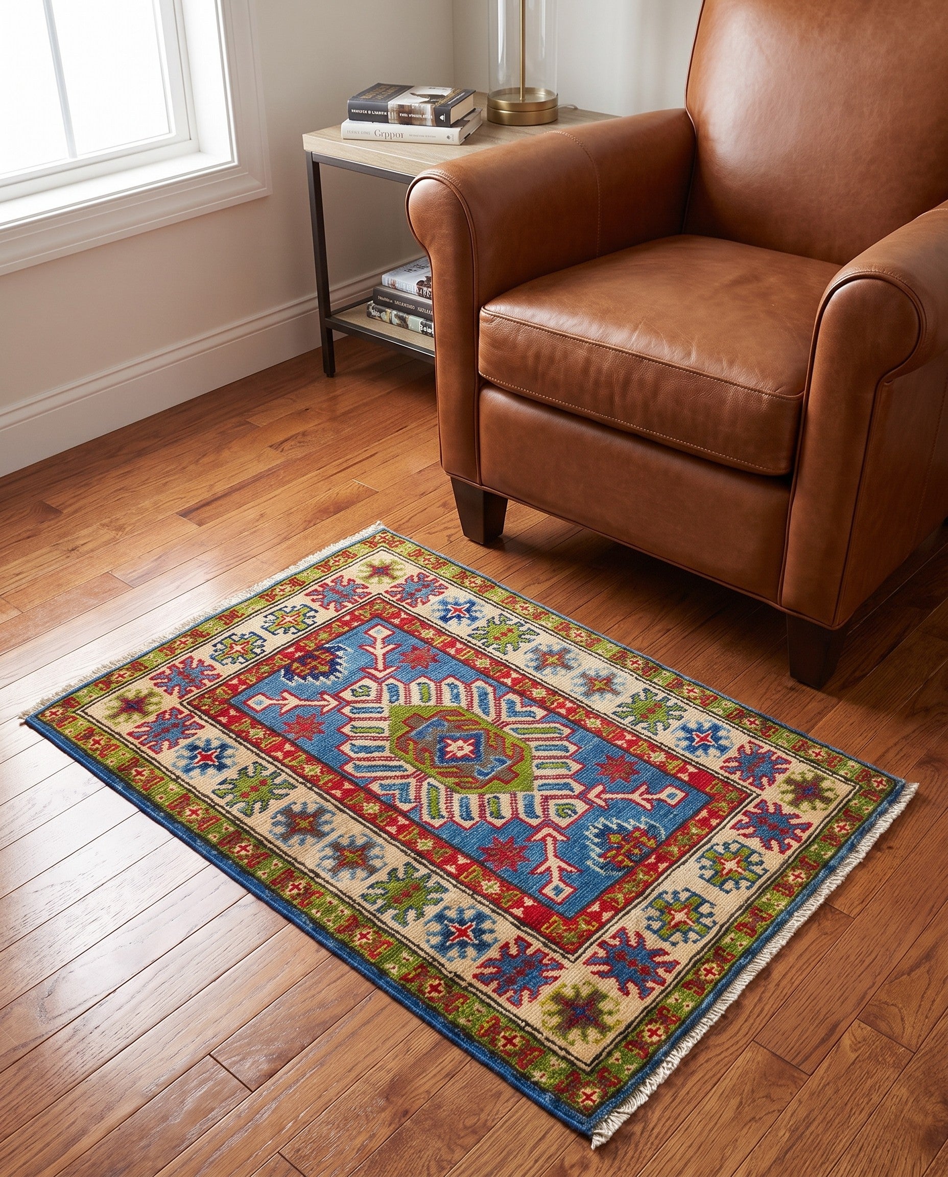 2' x 3' 1 Hand Knotted Kazak Rug