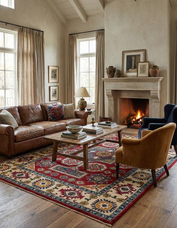 6' x 9' Hand Knotted Kazak Rug