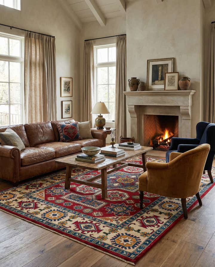 6' x 9' Hand Knotted Kazak Rug