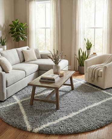  8' x 8' Infinity Shag Round Rug