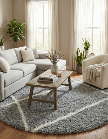 8' x 8' Infinity Shag Round Rug
