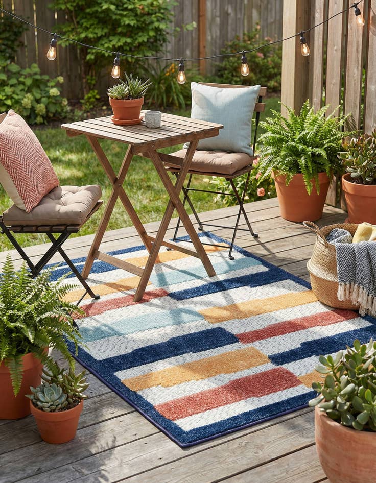 Detail image of 2' x 3'  Washable Belize Indoor / Outdoor Rug