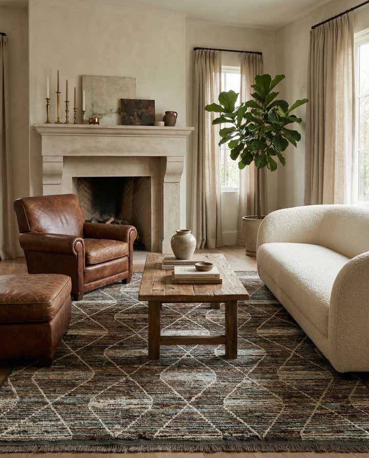 6' 7 x 9' 7 Hand Knotted Darya Wool Rug