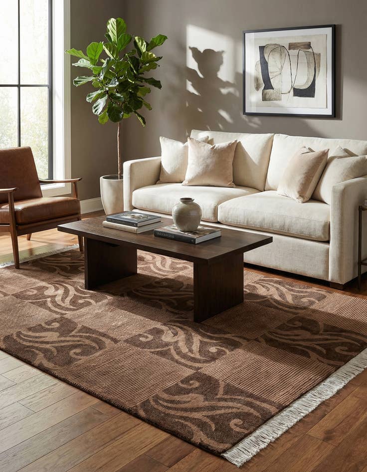 Detail image of 5' 9 x 7' 11  Hand Knotted Darya Wool Rug