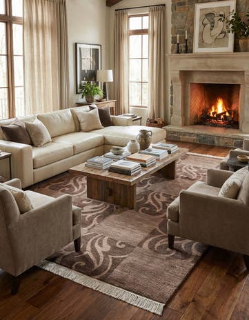 6' 8 x 10' Hand Knotted Darya Wool Rug