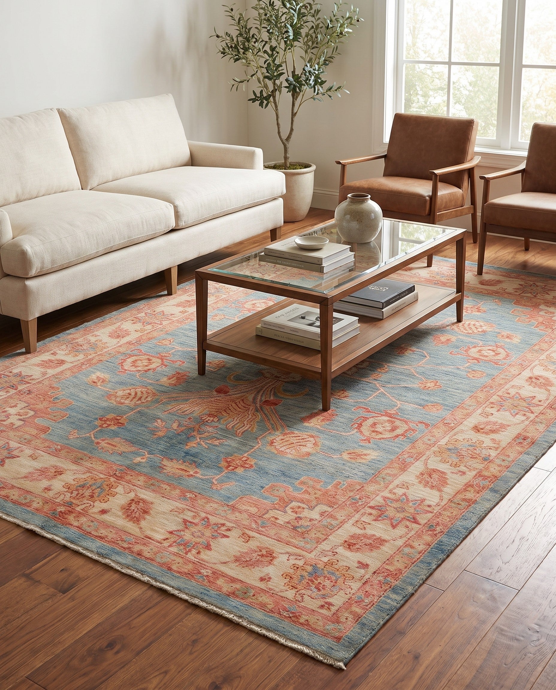 5' 6 x 7' 7 Hand Knotted Ziegler Rug