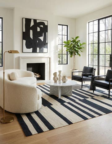5' 9 x 7' 7 Hand Woven Kilim Modern Wool Rug
