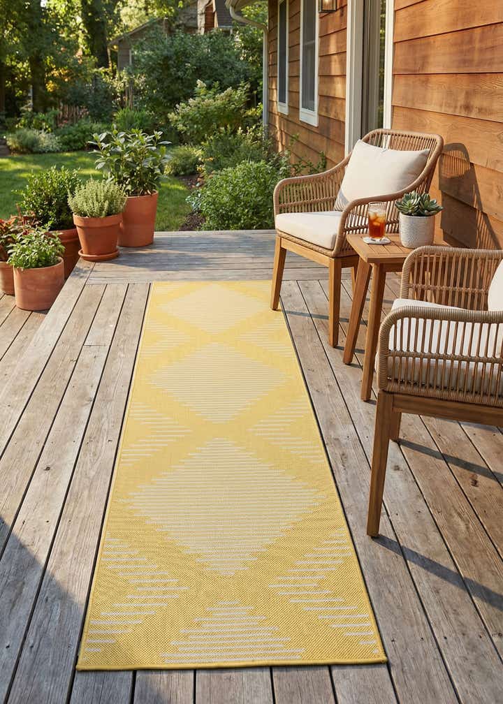 2' x 8' Easy-Clean Modern Indoor / Outdoor Runner Rug