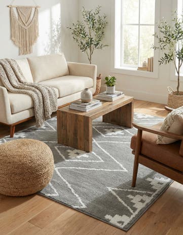 Gray Oslo Square Rug