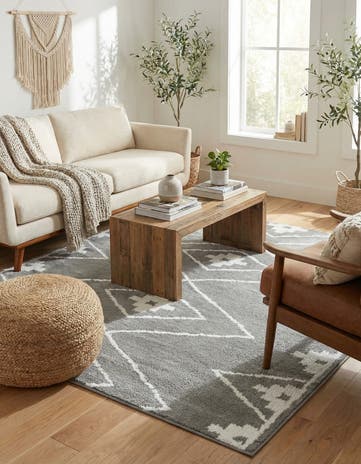 Gray Oslo Square Rug