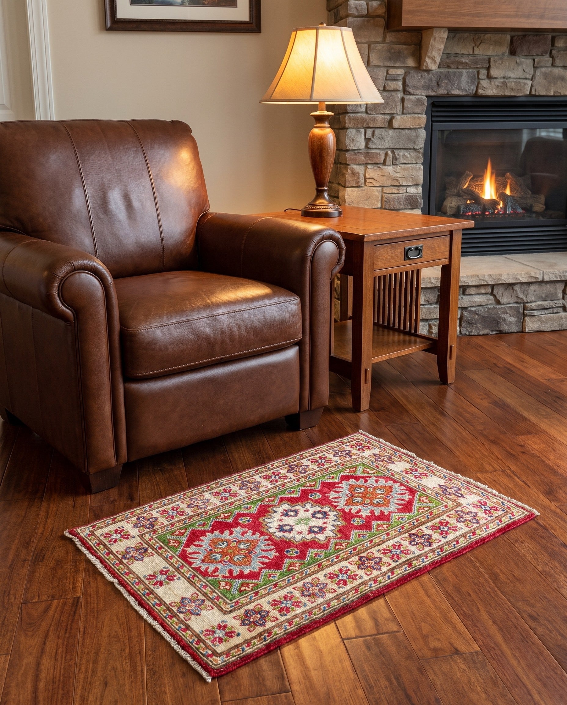 2' x 2' 10 Hand Knotted Kazak Rug