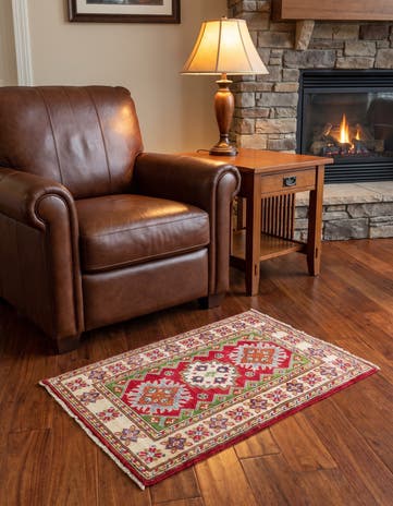 2' x 2' 10 Hand Knotted Kazak Rug