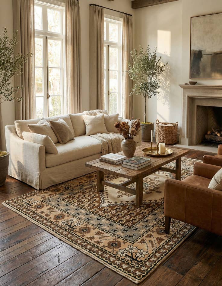 Detail image of 6' 7 x 9' 10 Hand Knotted Moroccan Wool Rug